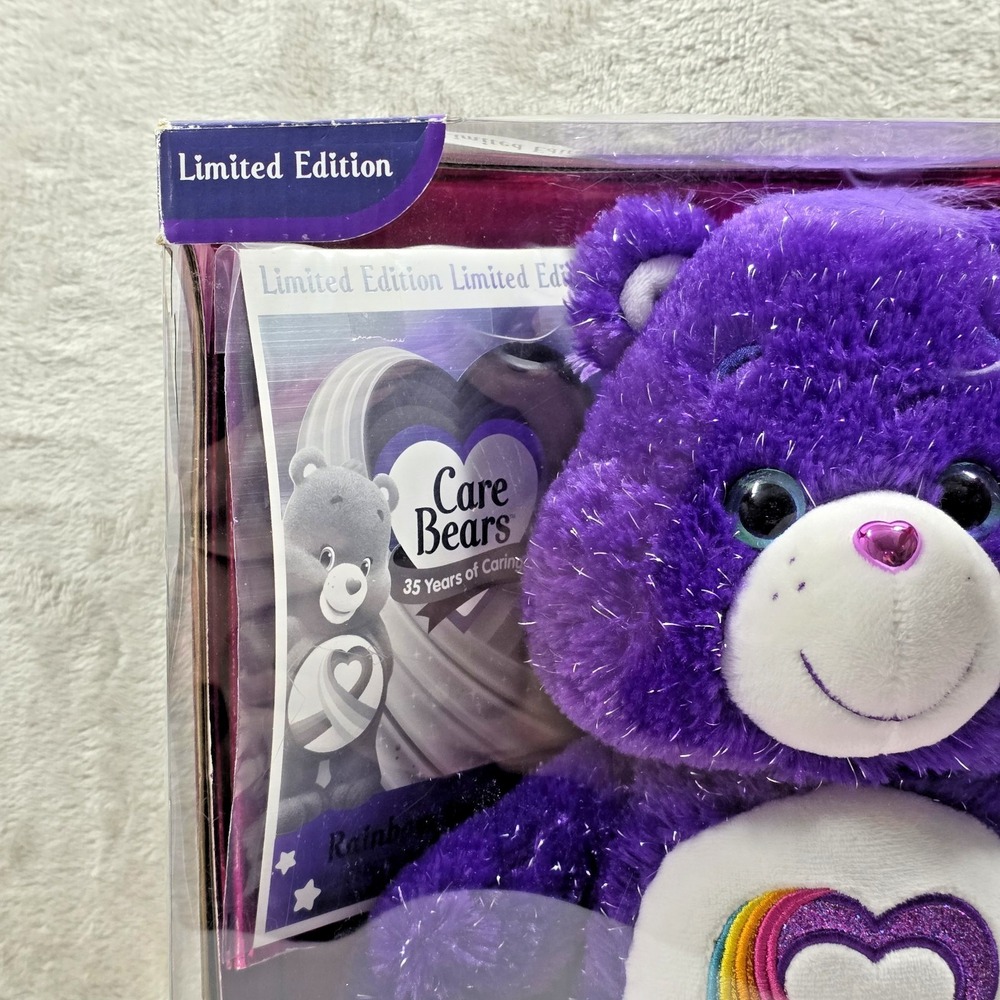 CARE BEARS 35th Anniversary Rainbow Heart Bear Limited Edition New In Box - Picture 3 of 7